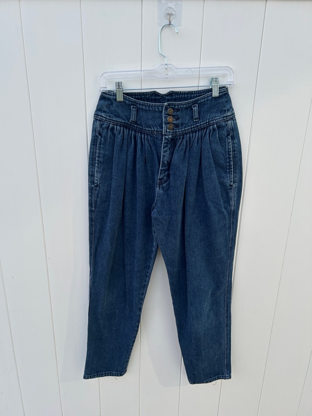 Vintage No Excuses Mom Jeans Womens 9 High Waist Pleated Tapered 90s Denim